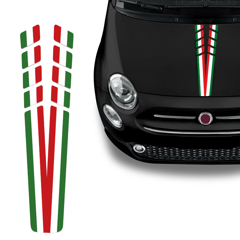 Adesivo Do Capo Fiat 500 Italia Personalizado Decorativo em Oferta na Shopee