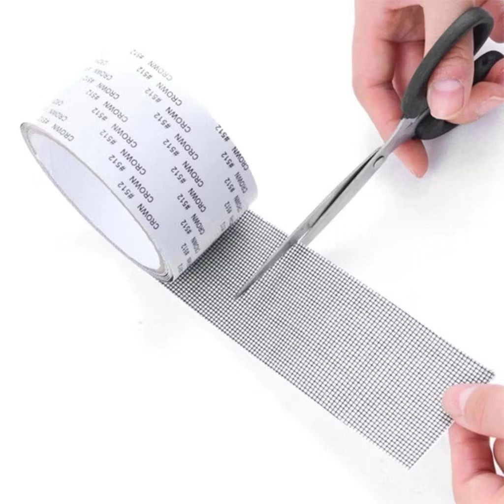 Fita Reparo Tela Mosquiteiro Fibra de Vidro Adesiva Repelentes de insetos Rasgos Janela Veda 2mts