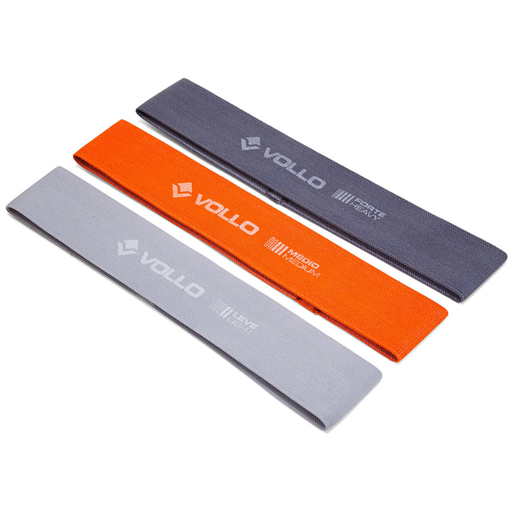 Kit 3 Faixas Elásticas Mini Bands de Poliéster 3 Intensidades  Vollo - Sports & Outdoors