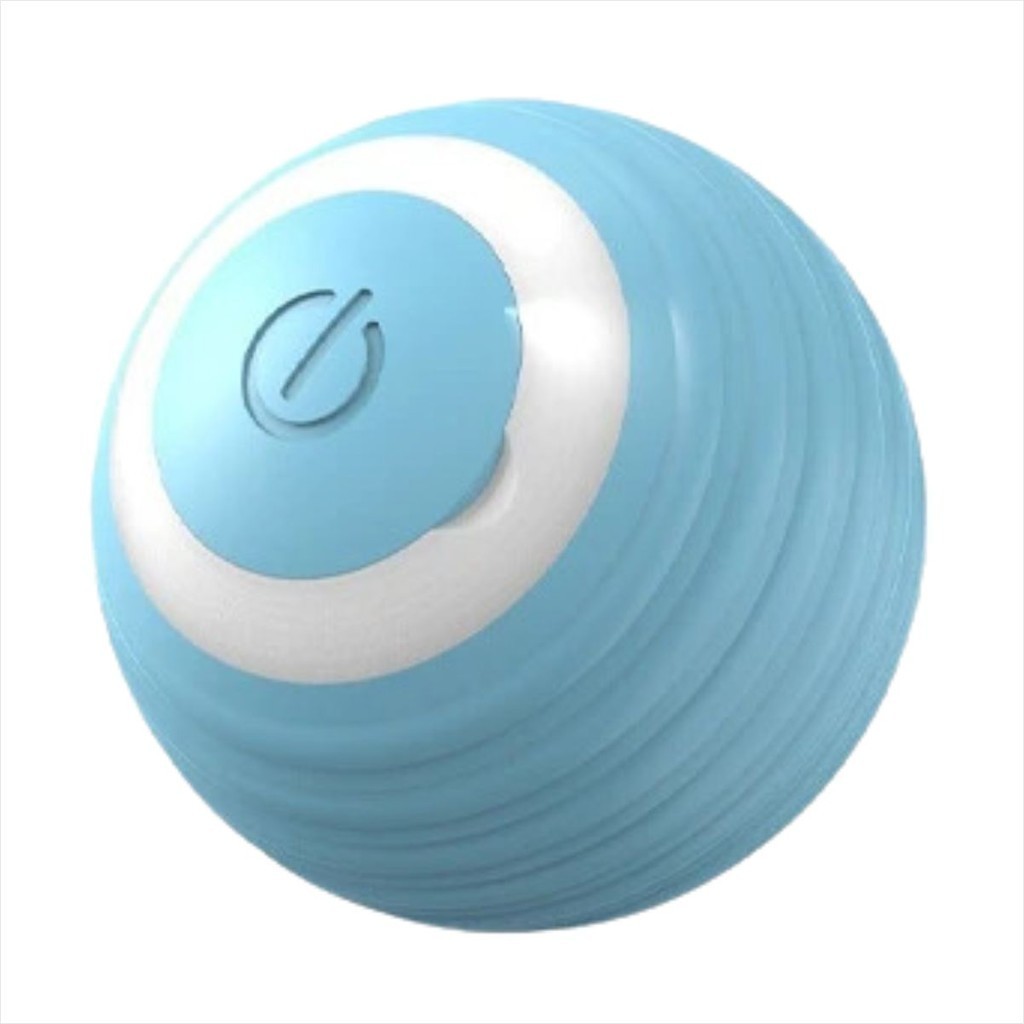 Bola Inteligente Interativa para Gatos USB Automática | Brinquedo Eletrônico Giratório Pet Anti-Estresse Azul/Rosa