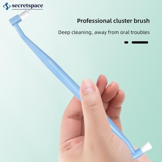 SECRETSPACE Cabeça Dupla Único Pacote Escova De Dentes Ortodôntica Limpeza Interdental Portátil Cerdas Macias Ferramenta
