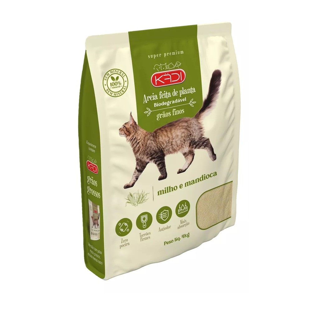Areia Sanitária Grãos Finos Kadi 4k em Oferta na Shopee