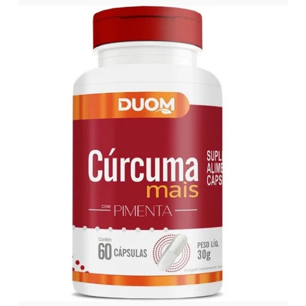 Cúrcuma Mais Com Pimenta 60 Cápsulas - Duom