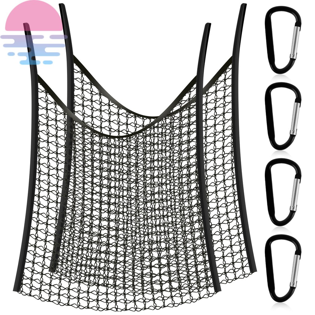 Rede De Feno De Alimentação Lenta , 2 Peças , Saco Poliéster , Resistente Às Intempéries , Fácil De Pendurar , Redes Par