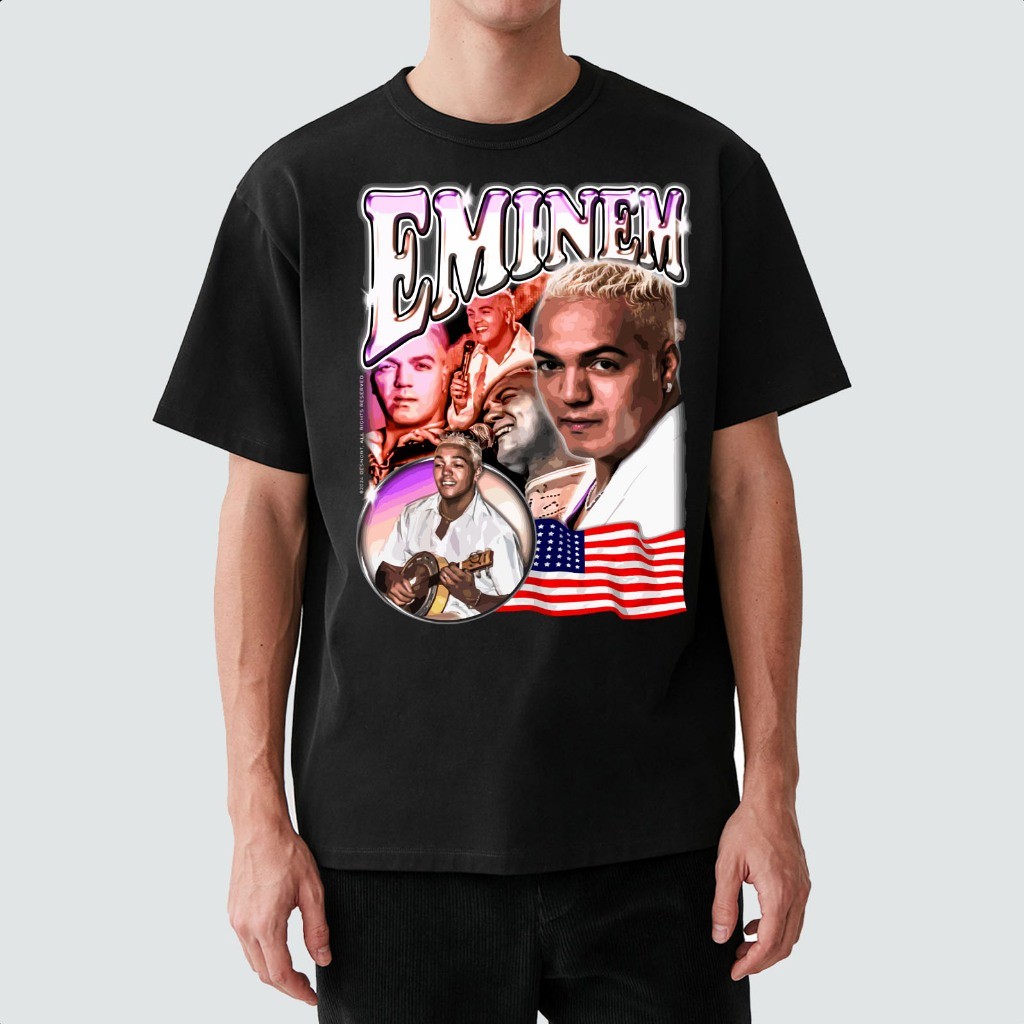 Camiseta Eminem Estampada Unissex Meme Belo Camisa 100% Algodão Casual em Oferta na Shopee