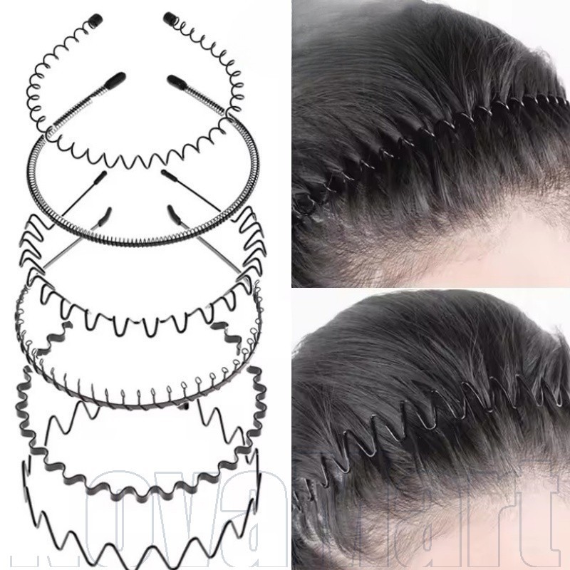 Tiara Masculina De Aço Durável – Design Antiderrapante De 16x15cm Para Lavar O Rosto E Correr , Acessório De Moda Multio