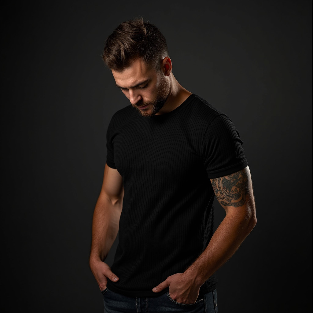 Camiseta Camisa Premium Canelada Lisa Slim Casual Estilo Americana Importada