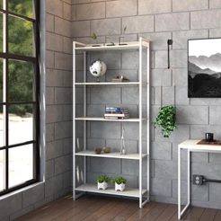 Estante Dynamica 80X30X187cm C/05 Prateleiras Estrutura Branca