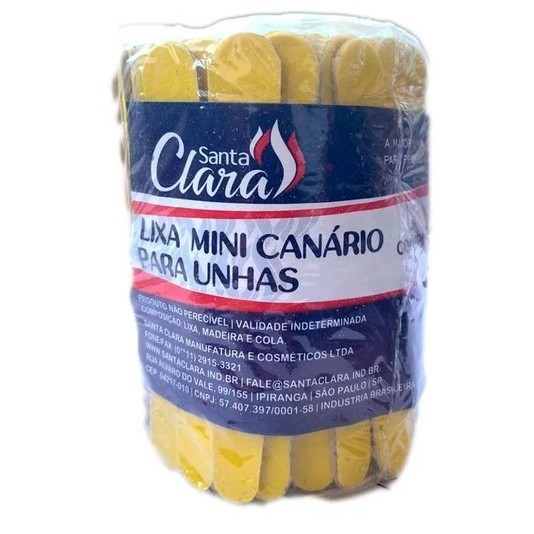 Mini Lixas CANÁRIO De Unha Manicure Pedicure 100 Unidades - Santa Clara em Oferta na Shopee