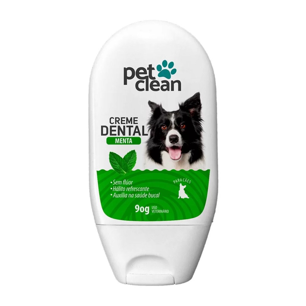 Creme Dental 90g Para Cães e Gatos Sabor Menta - Pet Clean em Oferta na Shopee