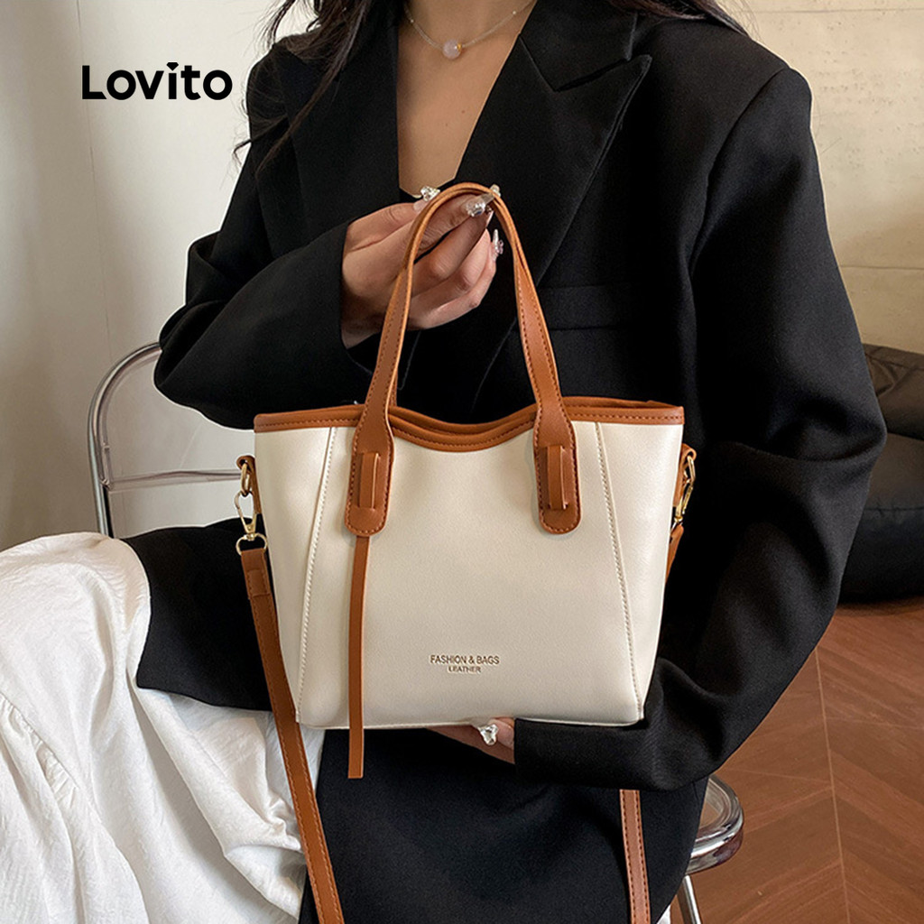 Lovito Casual simples Design capacidade pequena bolsa de ombro para mulher LFA76052 - Women Bags