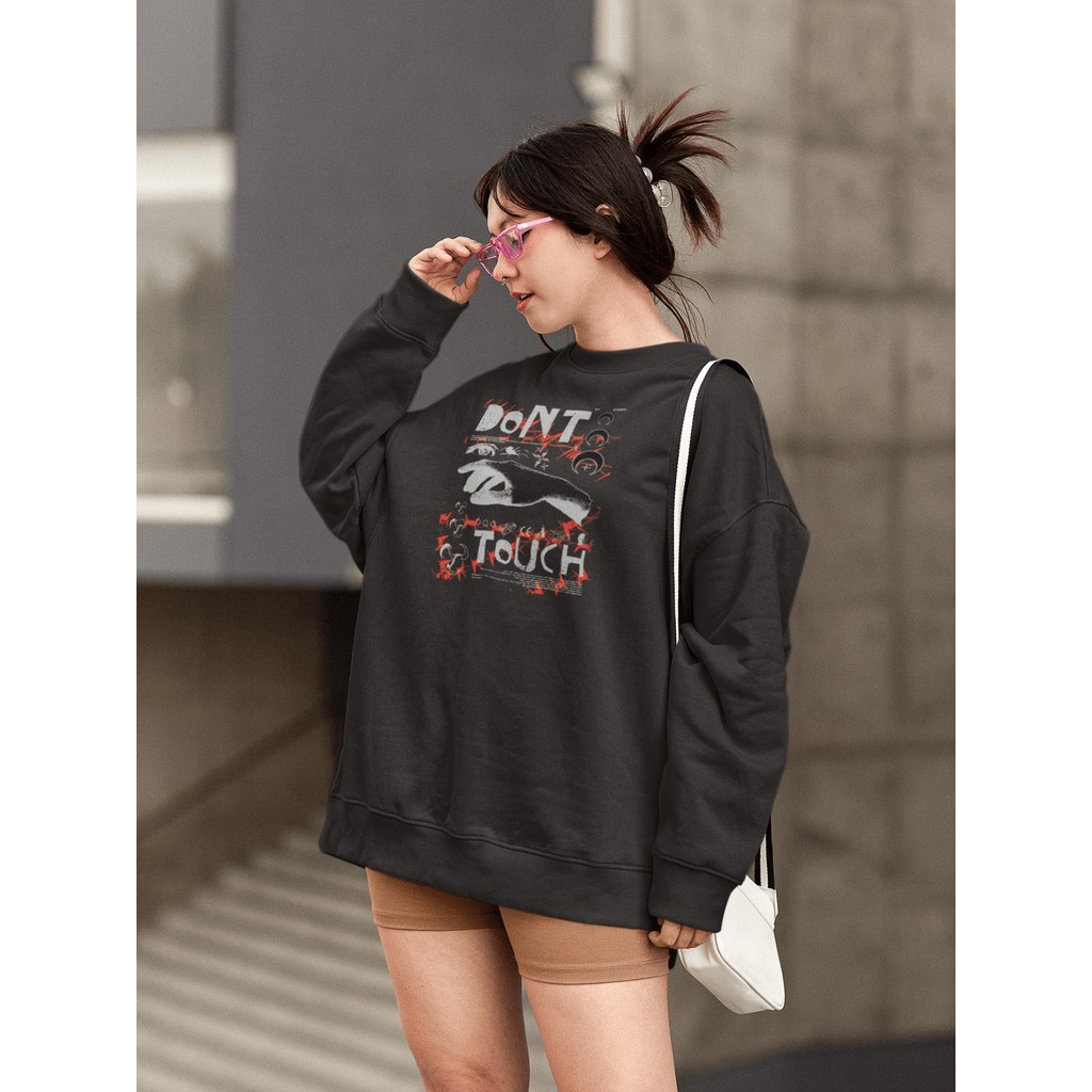 Moletom Blusa de Frio Básico Estiloso Feminino Estampado Gola Redonda Confortável 100% Algodão - Girls