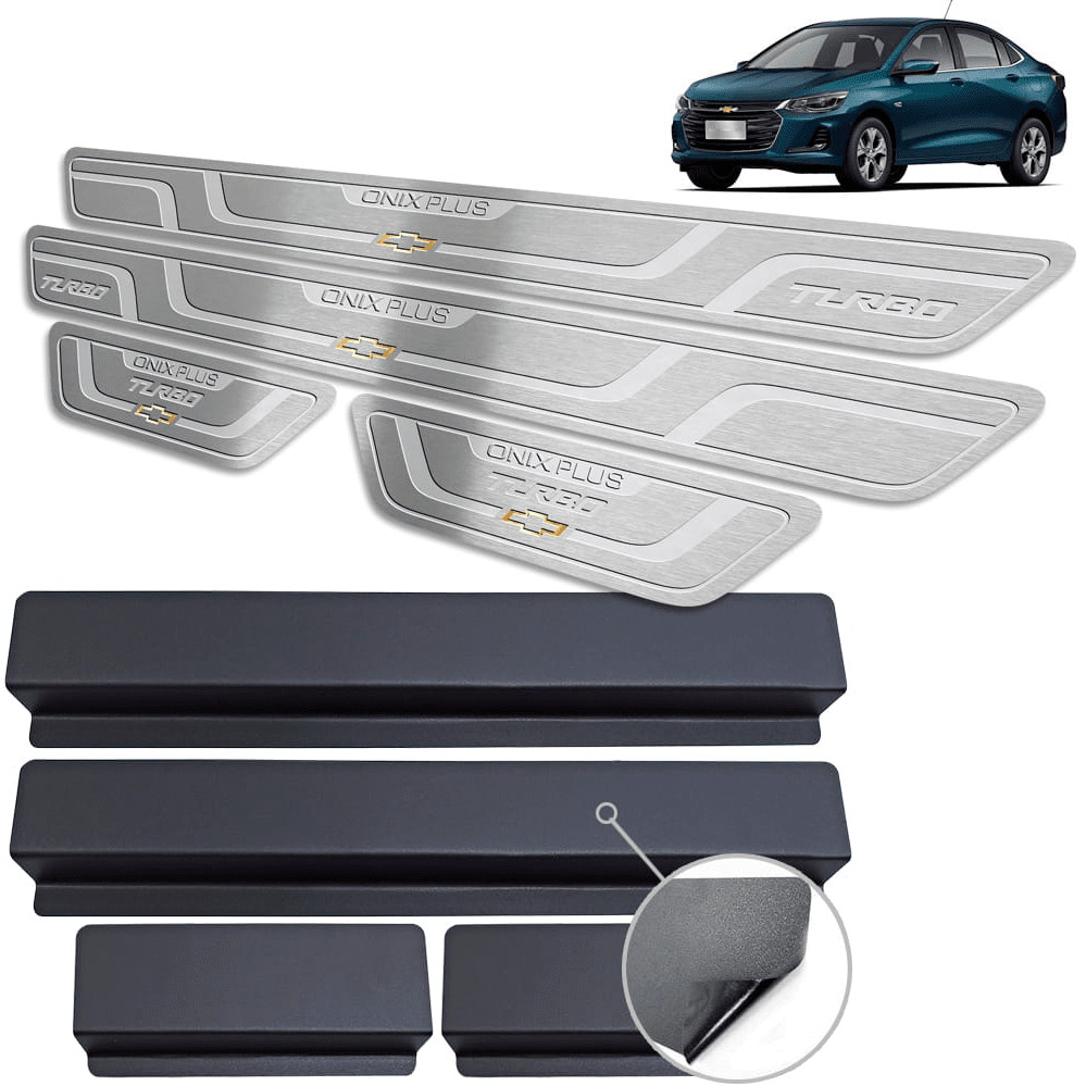 Soleira de Porta Onix Plus Turbo 2020/.. - Aço Inox em Oferta na Shopee