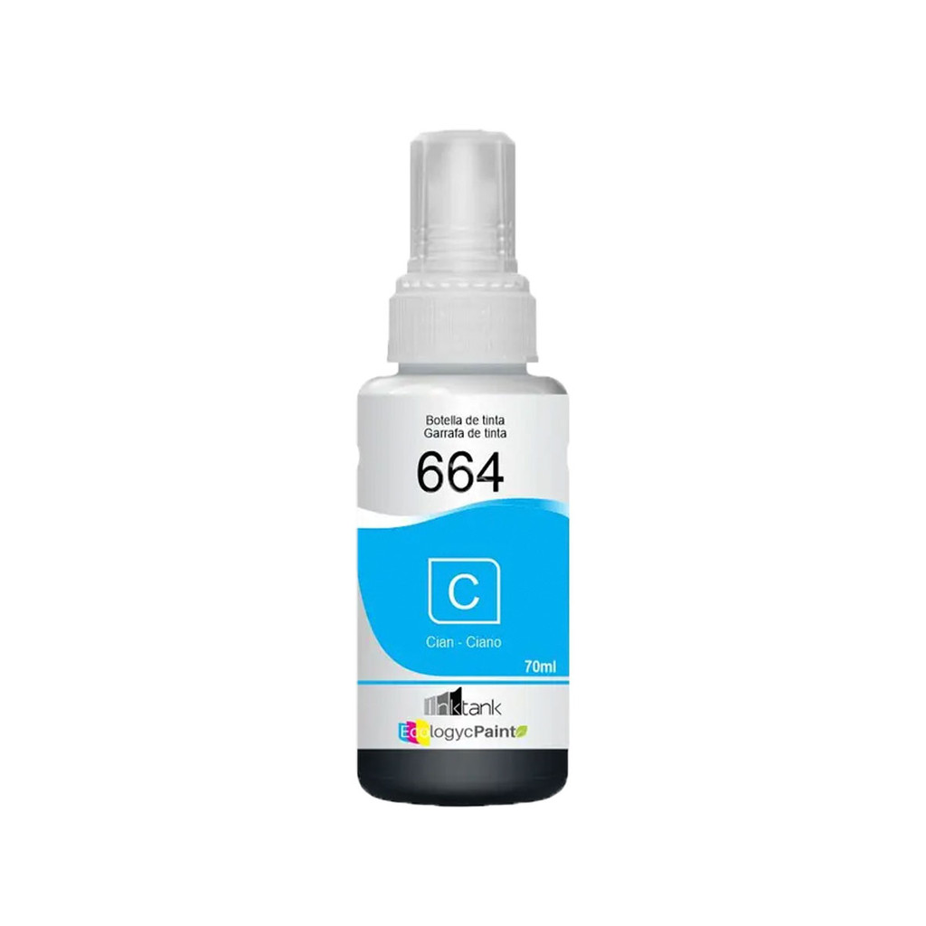 Kit Refil de Tinta Epson T664 Amarelo, Ciano, Magenta, Preto