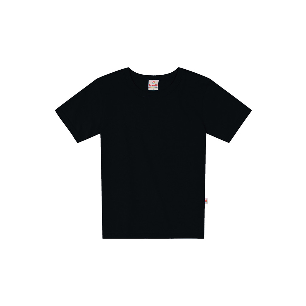Camiseta Básica Infantil Menino Em Malha Brandili Preto - Baby & Kids Fashion