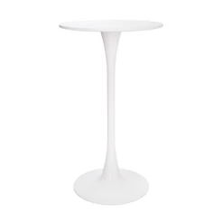 Mesa Bistrô Saarinen Tulipa Redonda Branca 60cm Waw Design