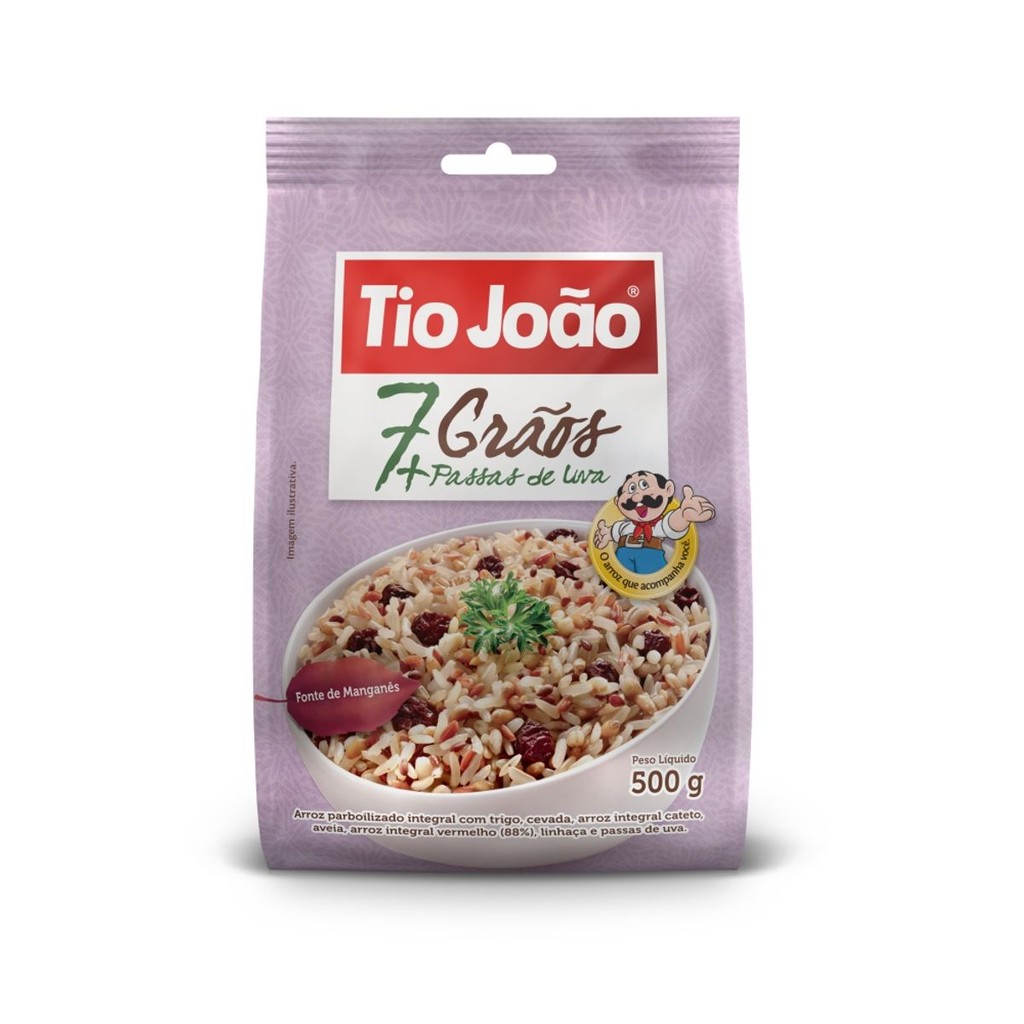 Arroz 7 Grãos + Passas De Uva Tio João 500G - Food & Beverages