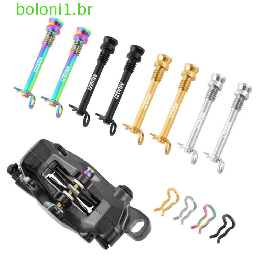 Parafusos De Pastilha De Freio A Disco BOLONI , Pinos De Titânio , Clipes De Mola , Freios De Bicicleta , Com Clipe De F