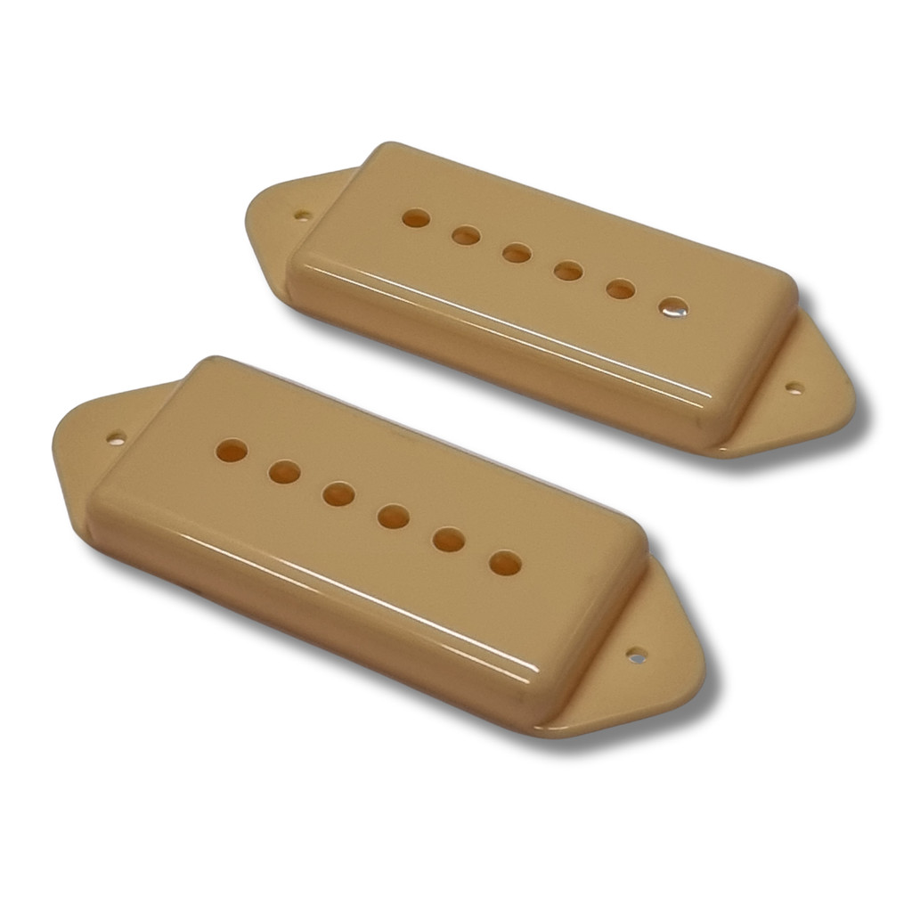 Par de Capa para Captador de Guitarra P90 ABS Creme