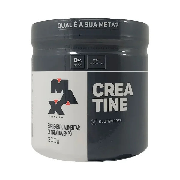 Creatina Monohidratada Max Titanium Pote 300g Pó Sem Sabor