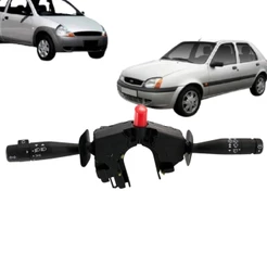 Chave Seta Completa com Farol e Limpador Ford Fiesta Hatch 1996 A 2002 / Ka 2000 A 2014 (96FG13335CB / 98FU1333