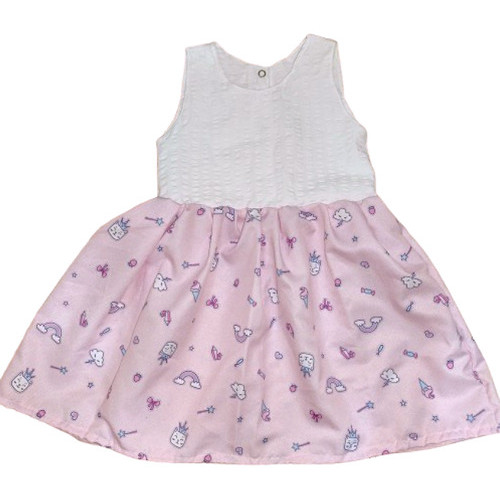 Vestido Infantil Bebê Tamanho 1 E 2 Roupa Infantil Menina