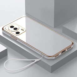 Para Xiaomi 13 Lite Caso De Luxo Quadrado Chapeamento Civi 2 Telefone À Prova De Choque Silicone Capa Traseira Fundas