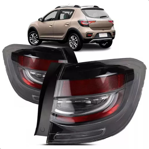 Lanterna Traseira Sandero Stepway Canto Led Fume 2020 A 2024