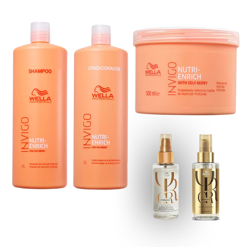 Kit Nutri Enrich  Shampoo, Condicionador, Máscara e Óleos
