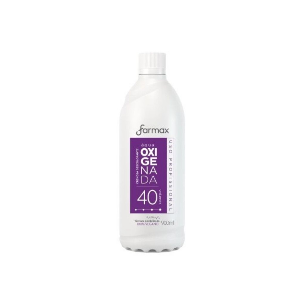 Agua Oxigenada Farmax 900ml Volume 40 Descolorante