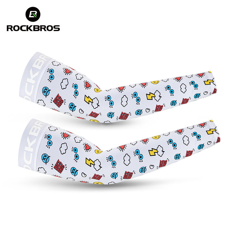 ROCKBROS Mangas De Ciclismo Protetor Solar De Seda Gelo Braço Respirável Elástic