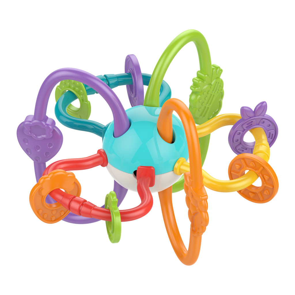 Chocalho Mordedor Bebê Brinquedo Sensorial Joy Maxi Baby - Mom & Baby
