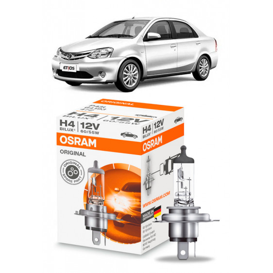 Lampada Farol Etios 2013 2014 2015 2016 2017 2018 2019 H4 Original Osram