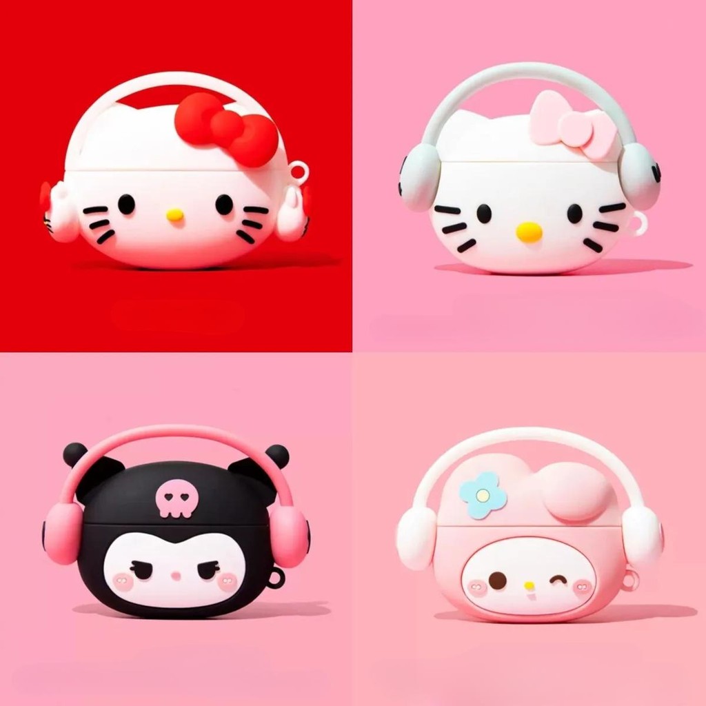 Capa Compatível Com Airpods 1 2 3 4 Pro 2 Desenhos Animados Kuromi Melodia Ouvir Música Silicone Fone De Ouvido Caso Ace em Oferta na Shopee