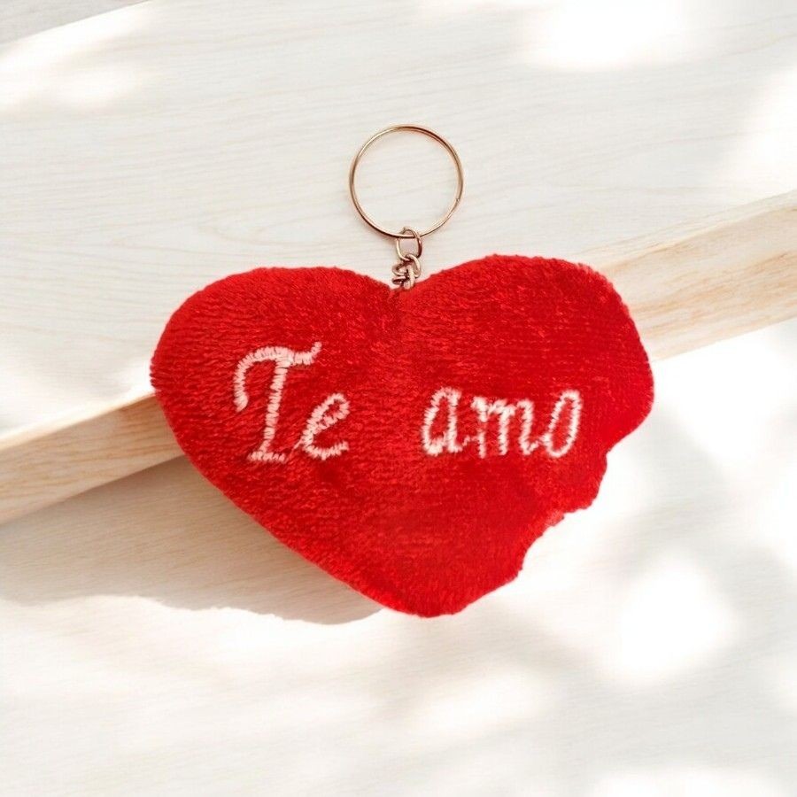 Chaveiro Almofada De Coração - Te Amo - 7x5,5cm - 1 unidade - Rizzo