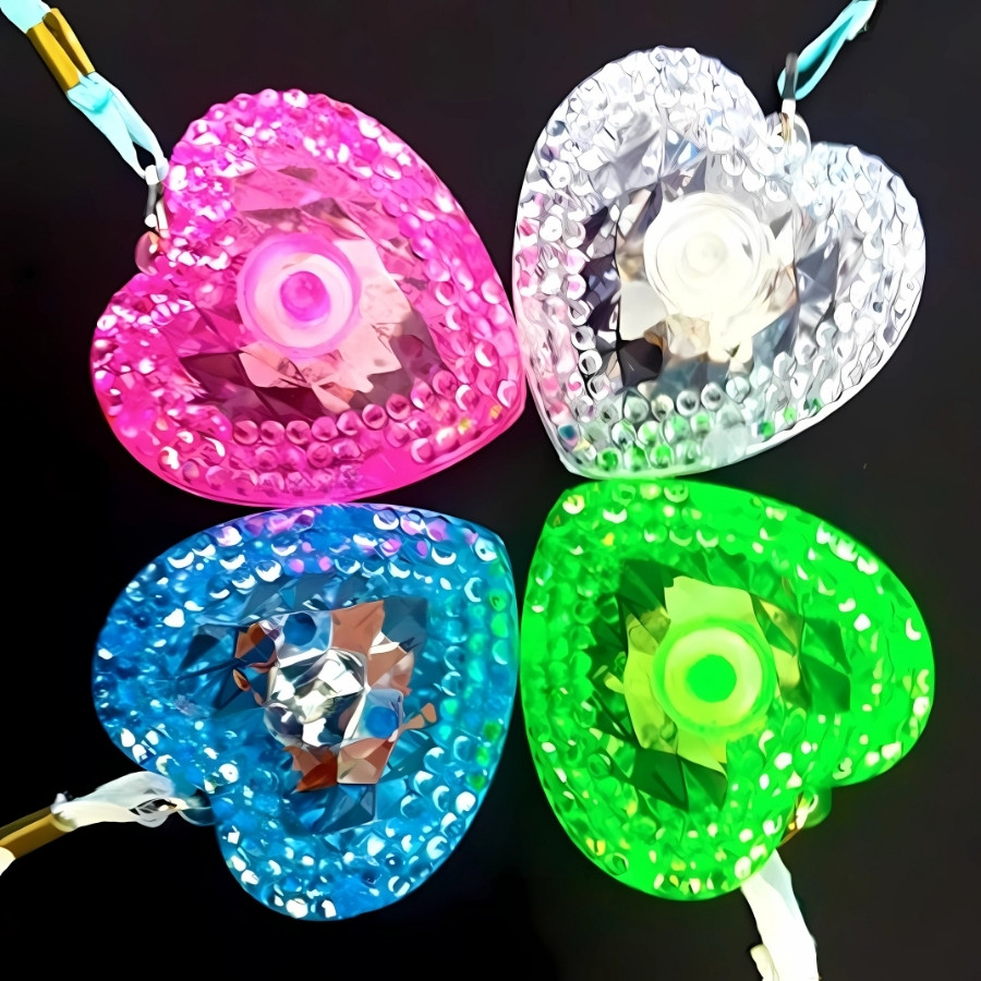 Colar Pisca Pisca De Coração - Sortidos - 4,5cm - 1 unidade - Rizzo em Oferta na Shopee