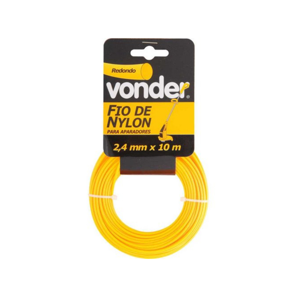 FIO DE NYLON P/CORTADOR GRAMA VONDER 10MTS 2,4MM