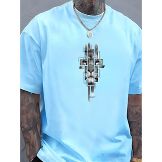 Camiseta Masculina feminina Leão de Juda Yeshua Cruz e a Espada 100% Algodão Promoção em Oferta na Shopee