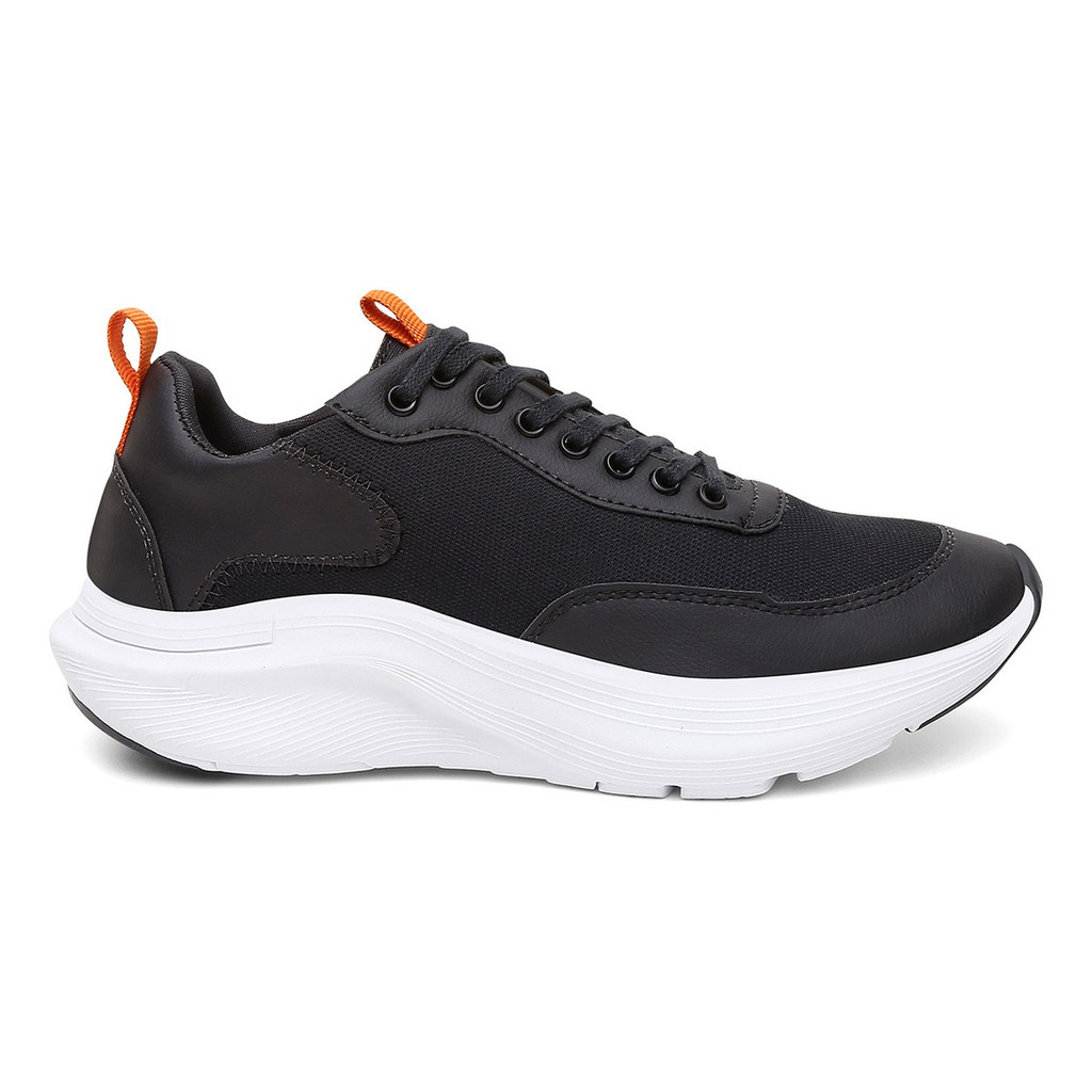 Tenis Masculino Versatil Preto Confortavel Macio Ortopedico