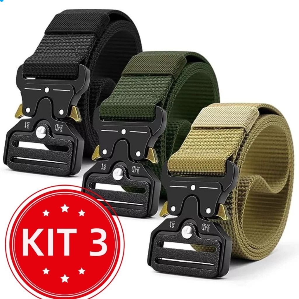 Moda Cinto Largo Masculino Nylon Fivela Liga de Zinco e Engate Rápido Vida bosco em Oferta na Shopee
