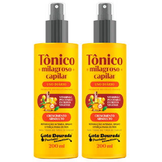 Kit Gota Dourada 2 Tônicos Milagrosos Reparação Intensa VItamina C 200ml em Oferta na Shopee