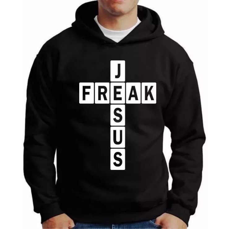 Moletom Agasalho Freak Jesus Gospel Religioso Blusa De Frio
