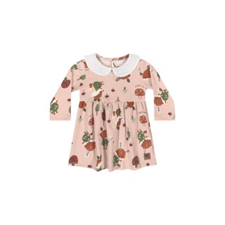 Vestido Manga Longa em Molecotton para Bebê Quimby em Oferta na Shopee