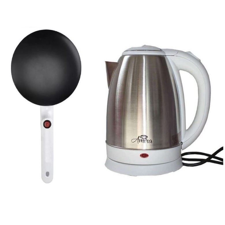 Kit Panquequeira Elétrica +Jarra Elétrica Branco 220 Volts