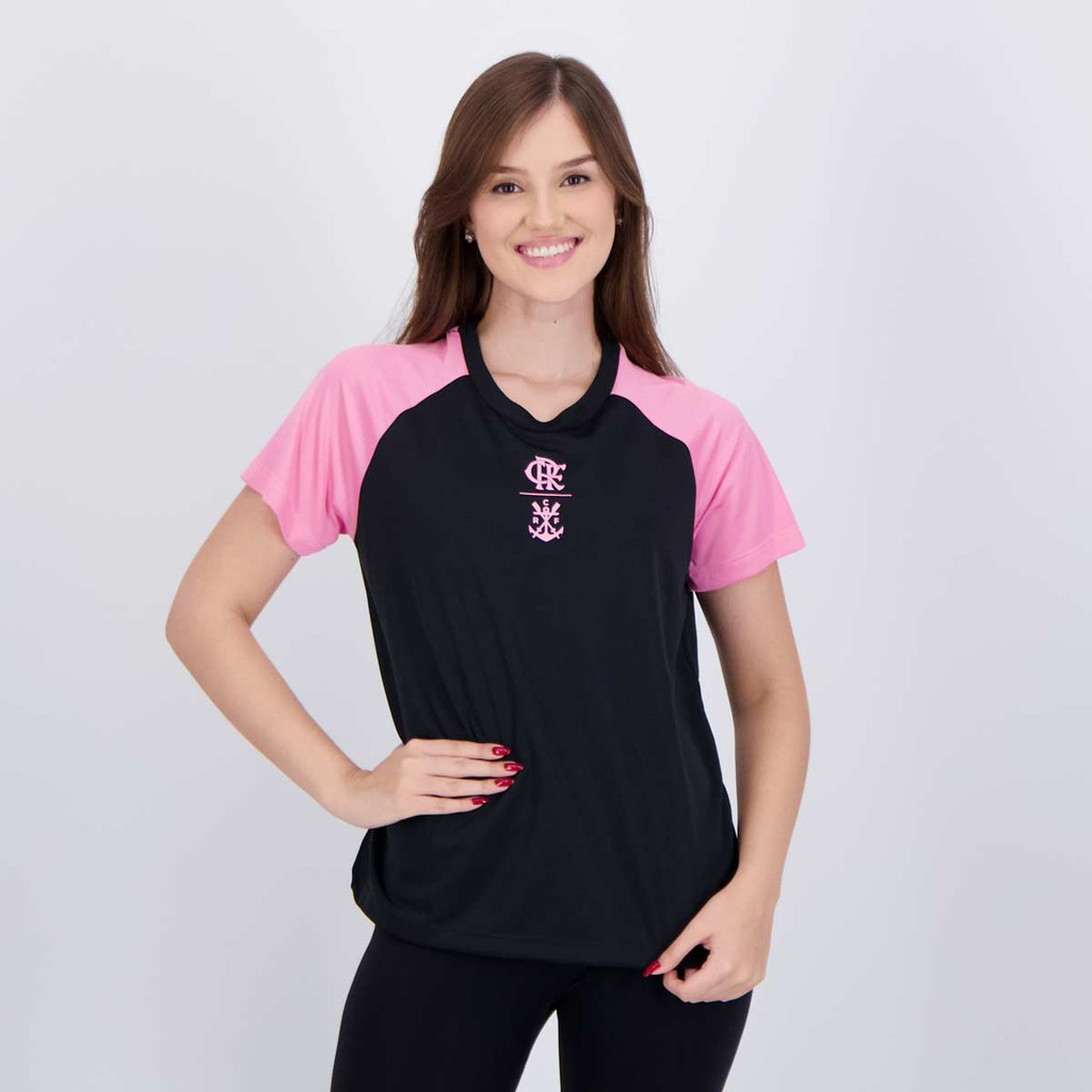 Camisa Flamengo Correnteza Feminina Preta - Sports & Outdoors