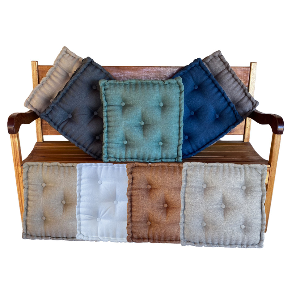 ALMOFADA 60x30X 10 CM FUTON TURCA LINHO ASSENTO ALMOFADA CHEIA PARA BANCOS PALLETS