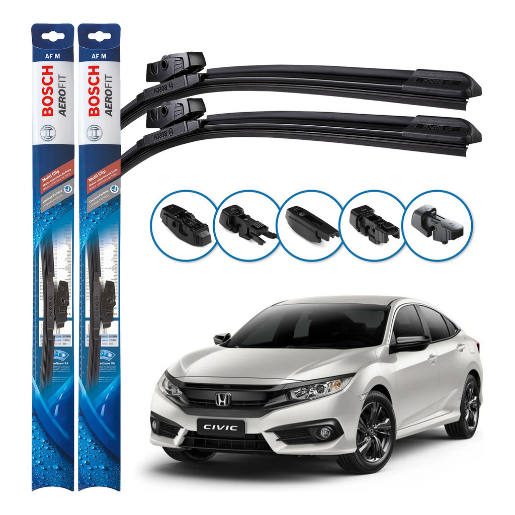 Par de Palhetas Limpador Parabrisa Multiclip Original Bosch Honda Civic 2017 A 2022 em Oferta na Shopee