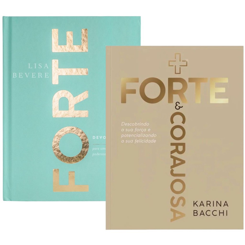 Kit 2 Livros | Devocional Forte Capa Dura + Mais Forte e Corajosa Karina Bacchi