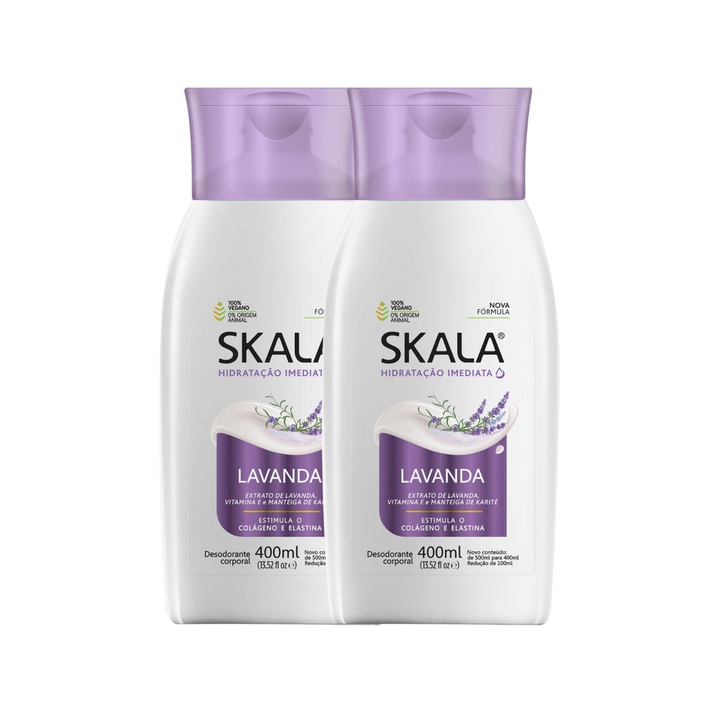 Kit 2 Loção Creme Hidratante Corporal Lavanda Vegano Skala em Oferta na Shopee