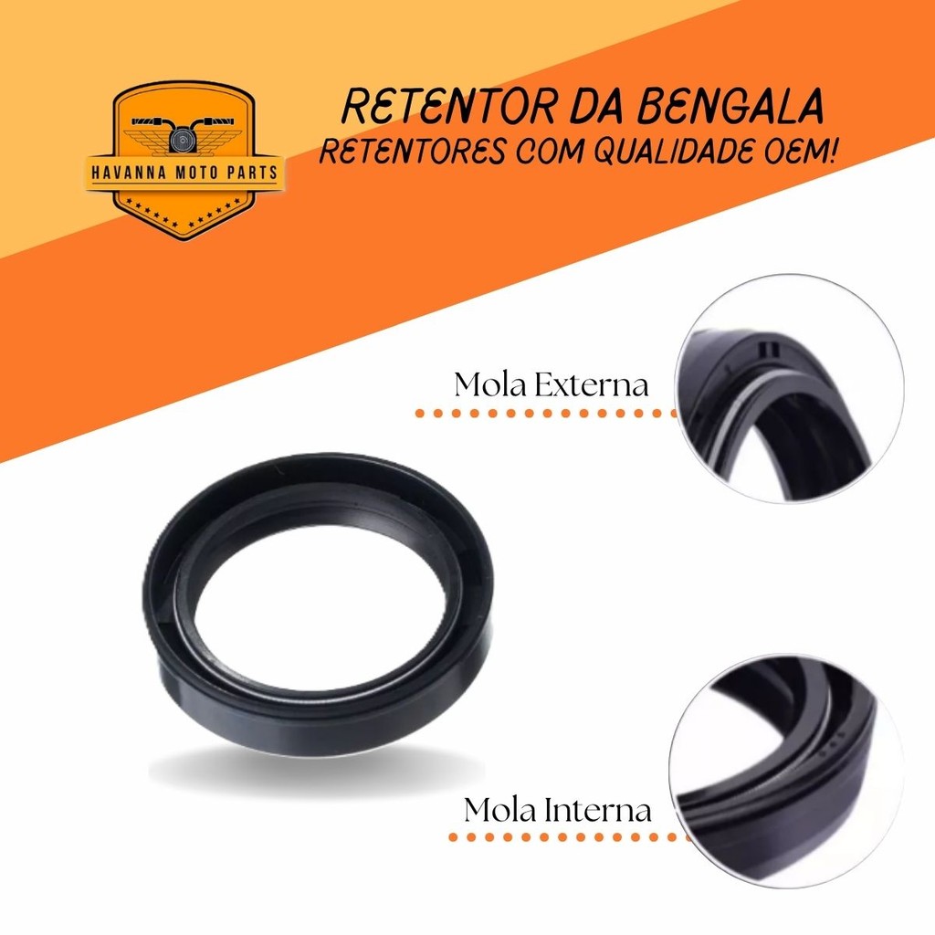 Detalhes do Retentor da Bengala e Guarda Pó Fazer 250 2005-2011 / Cbx 250 Twister 2001-2008